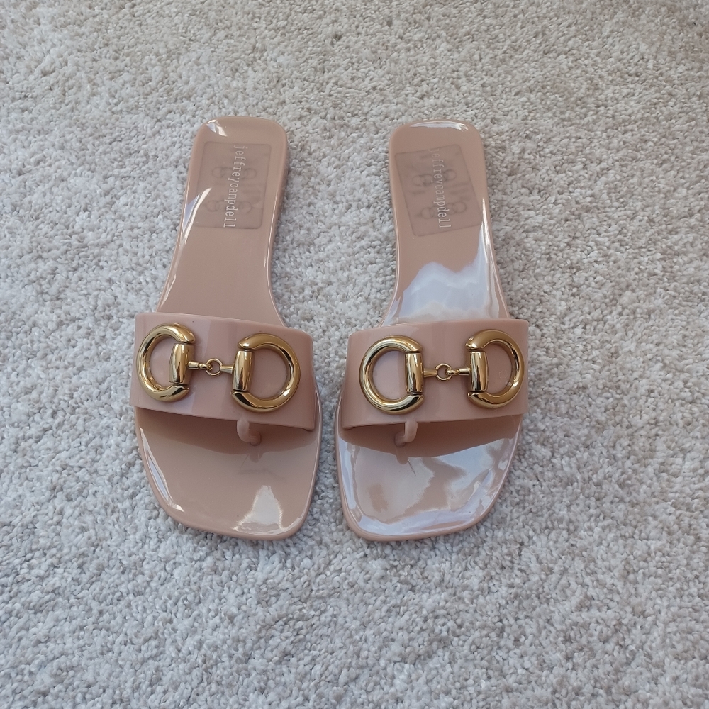Jeffrey Campbell Annia Horsebit Sandal in Natural - Size 6 - Picture 2 of 16